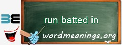 WordMeaning blackboard for run batted in